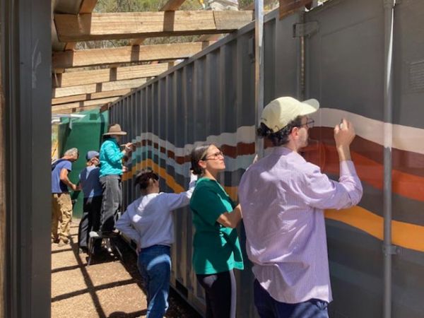 students on site