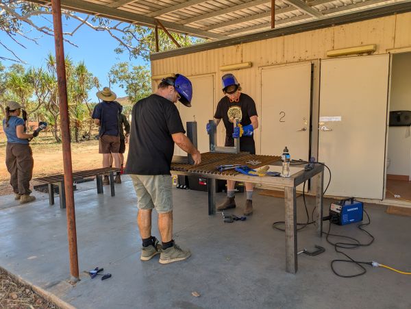 students on site