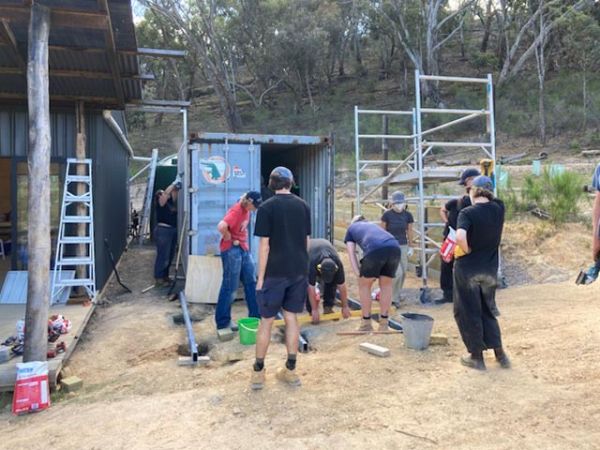 students on site