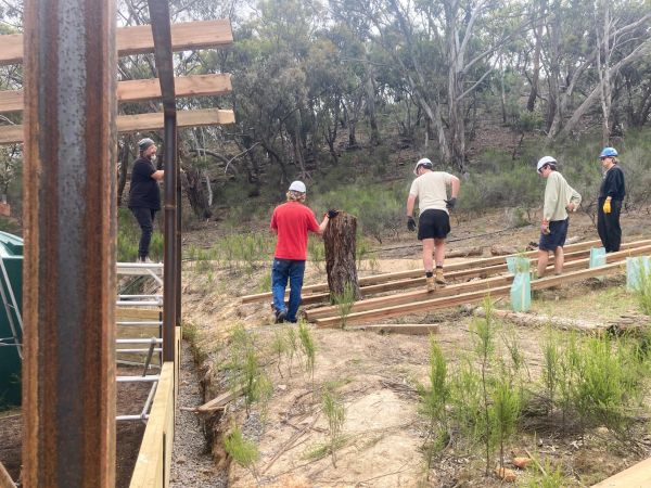 students on site