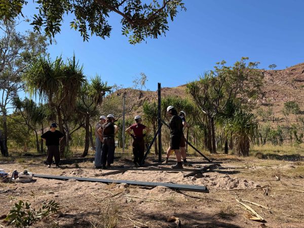 students on site